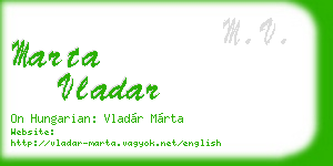 marta vladar business card